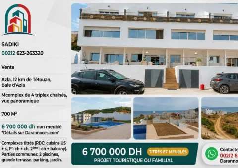 Opportunité rare d’investissement touristique à Azla – Tétouan
