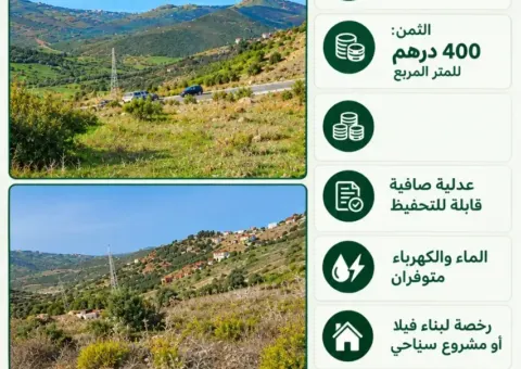 Terrain à vendre à El Hamoumi, Wad Alian, Tanger - 3080 m²