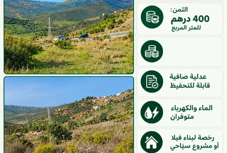 Terrain à vendre à El Hamoumi, Wad Alian, Tanger - 3080 m²