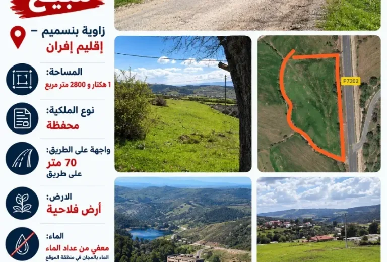 Terrain agricole titré à vendre à Zaouiat Ben Smim, Ifrane - 12 800 m²